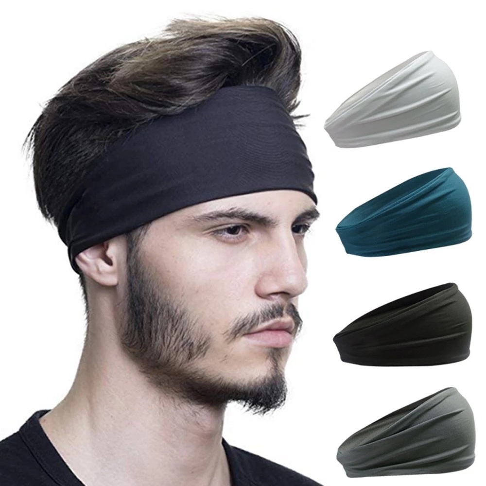 JinYiZhaoMing Head Tie Back Headband Sports Headband Sweat Band Hair Sweatband for Men Women 