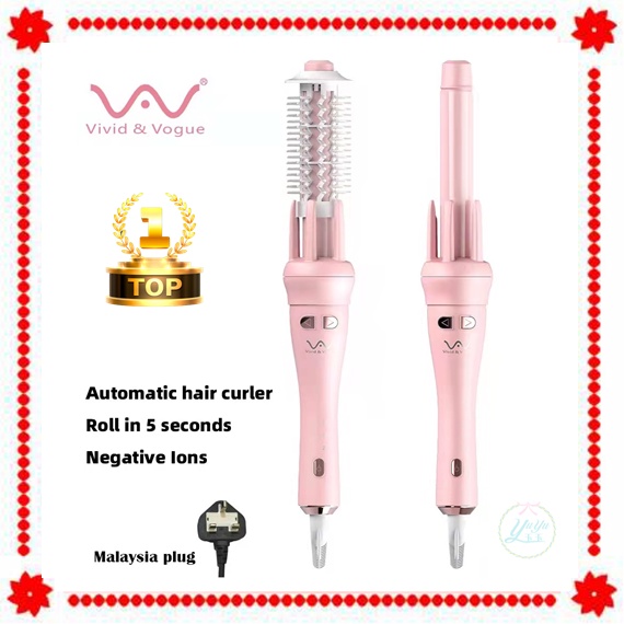 😍 3-Pin Plug 😍 𝑽𝑰𝑽𝑰𝑫 𝑽𝑶𝑮𝑼𝑨 Hair Curler roller kerinting rambut hair curling curler hair iron 卷發筒 卷发棒 卷發棒自動 卷发神器