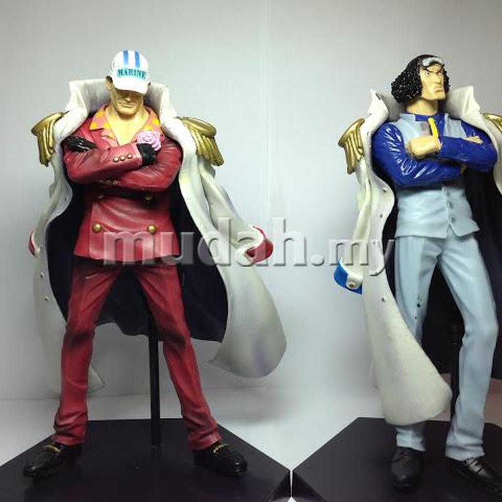 One Piece Marine Akainu And Aokiji Set Action Figure Shopee Malaysia