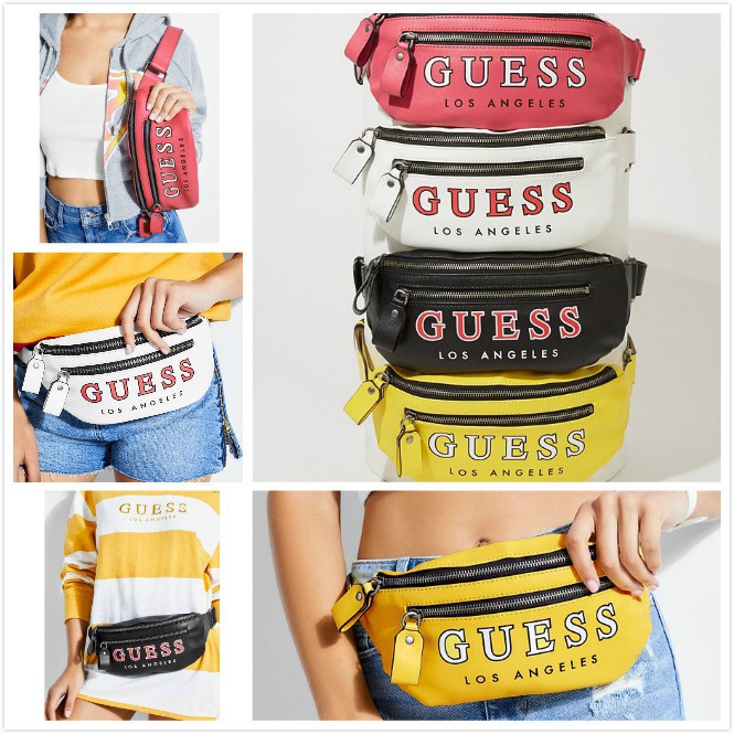 guess bum bag red