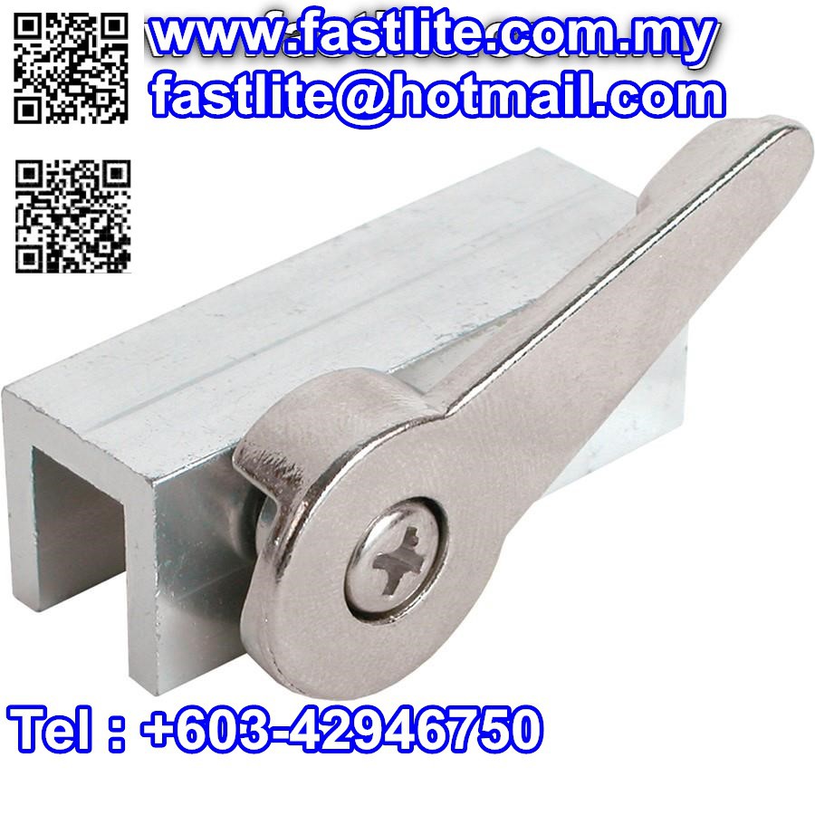 Sliding Aluminium Glass Door Stopper/Lock (on sliding DIN Rail