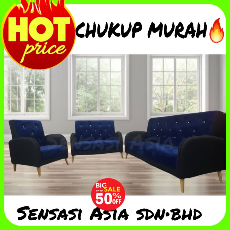 [JOHOR] SOFA Set 1+2+3 FULL SET (SUPER OFFER / Sofa set Harga murah
