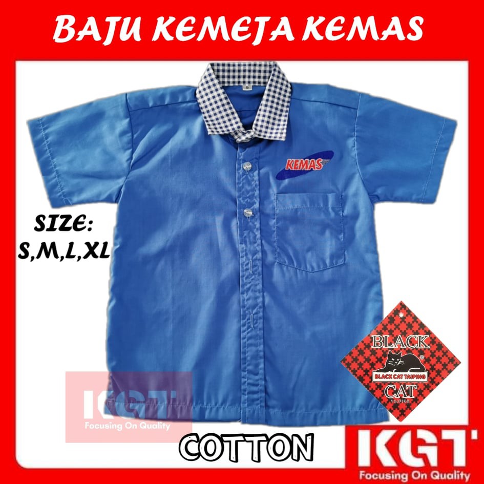 BAJU SEKOLAH KEMEJA KEMAS PRA TADIKA COTTON JENAMA BLACK CAT 