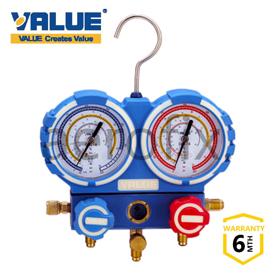 VALUE Manifold Gauge VMG-2-R32-B (R410a, R32, R22, R134a) | Shopee Malaysia