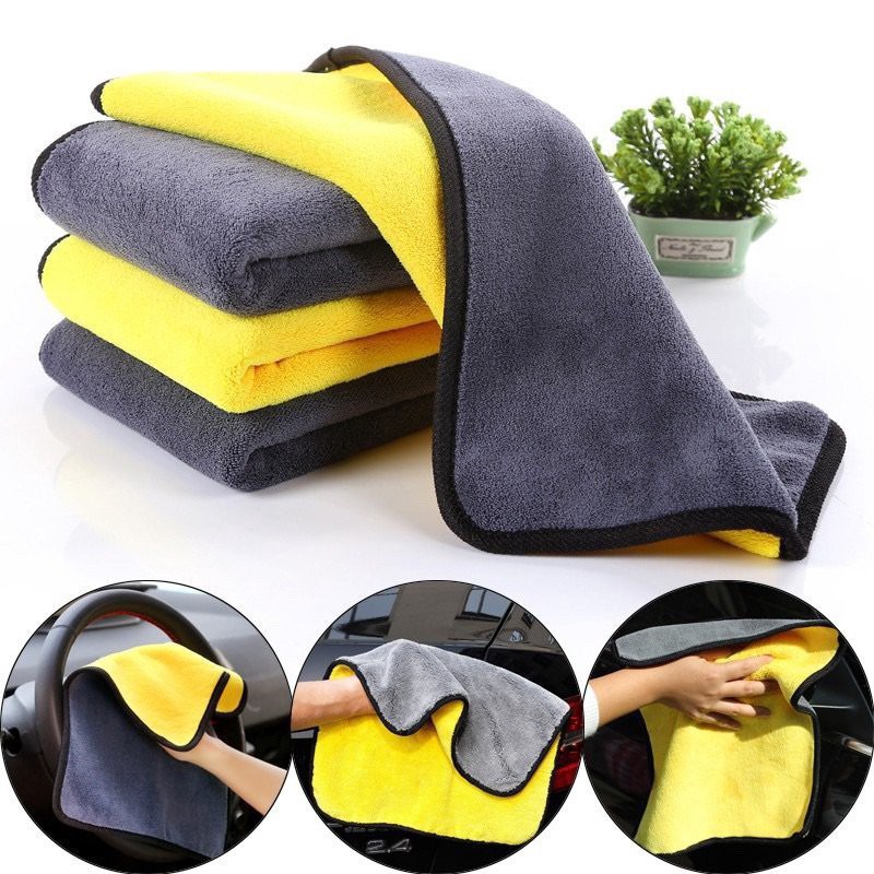 30x40cm Cleaning Drying Cloth Super Soft Absorbent Car Wash Coral Velvet Towel 