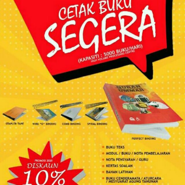 Print Buku Perfect Binding Free Design Cover Online Printing Service Shopee Malaysia