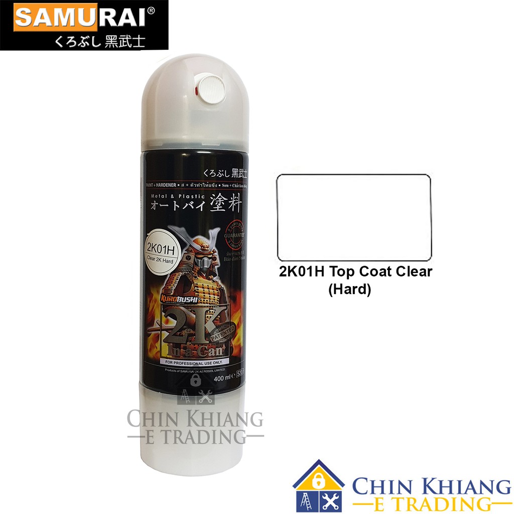 Samurai 2K01H Top Coat Clear Hard Spray Paint 400ml Shopee Malaysia