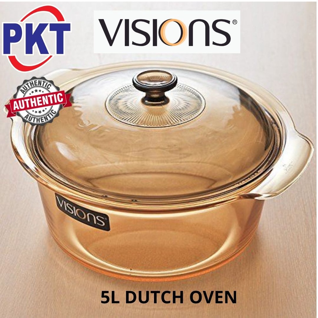 Visions 5L Glass Covered Dutch Oven VSD5/CL1 / PERIUK KACA VISIONS 5L