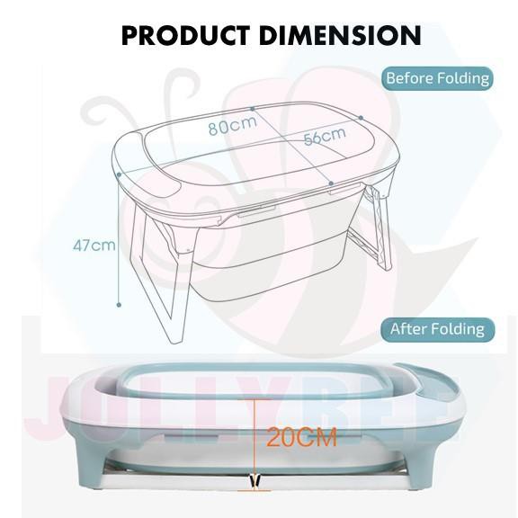 liquid cleanser☋Jollybee LARGE Size Baby Swimming Bath Tub Pool Folding Bathtub Seat Children Newborn Barrel Tab Mandi