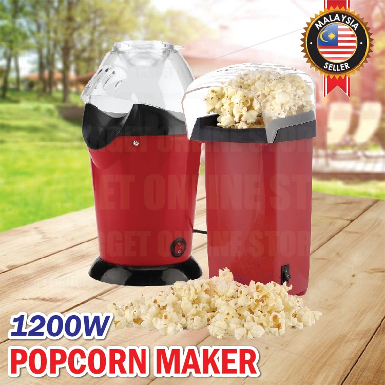 1200W Mini Electric Popcorn Maker Popcorn Popper Hot Air Oil Free/Mesin Membuat Bertih Jagung