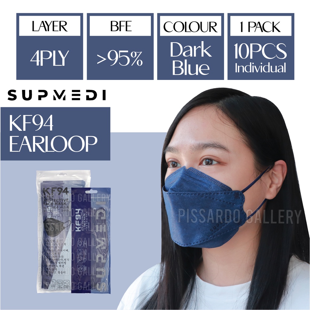 SUPMEDI KF94 EARLOOP】10pcs/Pack Korea Adult Mask 4ply Fish Type Face Mask  Non-Medical Ear Loop Pelitup Muka Dewasa | Shopee Malaysia