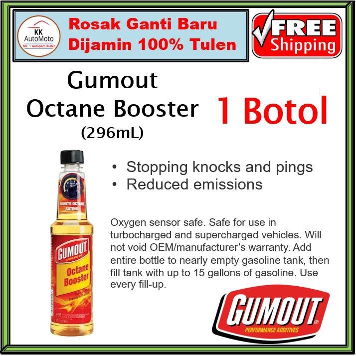 1 botol GUMOUT Octane Booster for your engine ( Penjaga Enjin ) 296ml