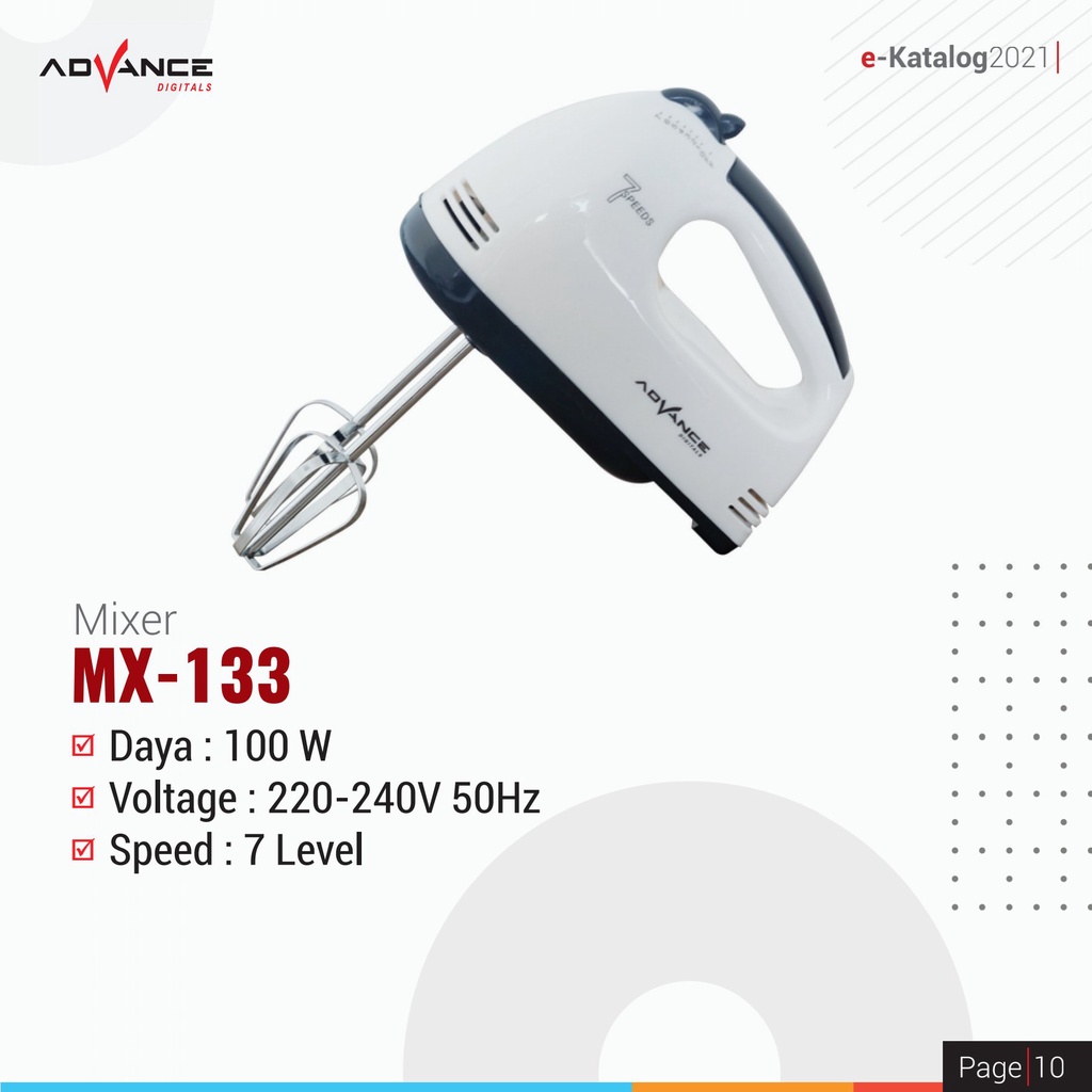Hand MIXER Multipurpose MIXER ADVANCE Mx133 Shopee Malaysia