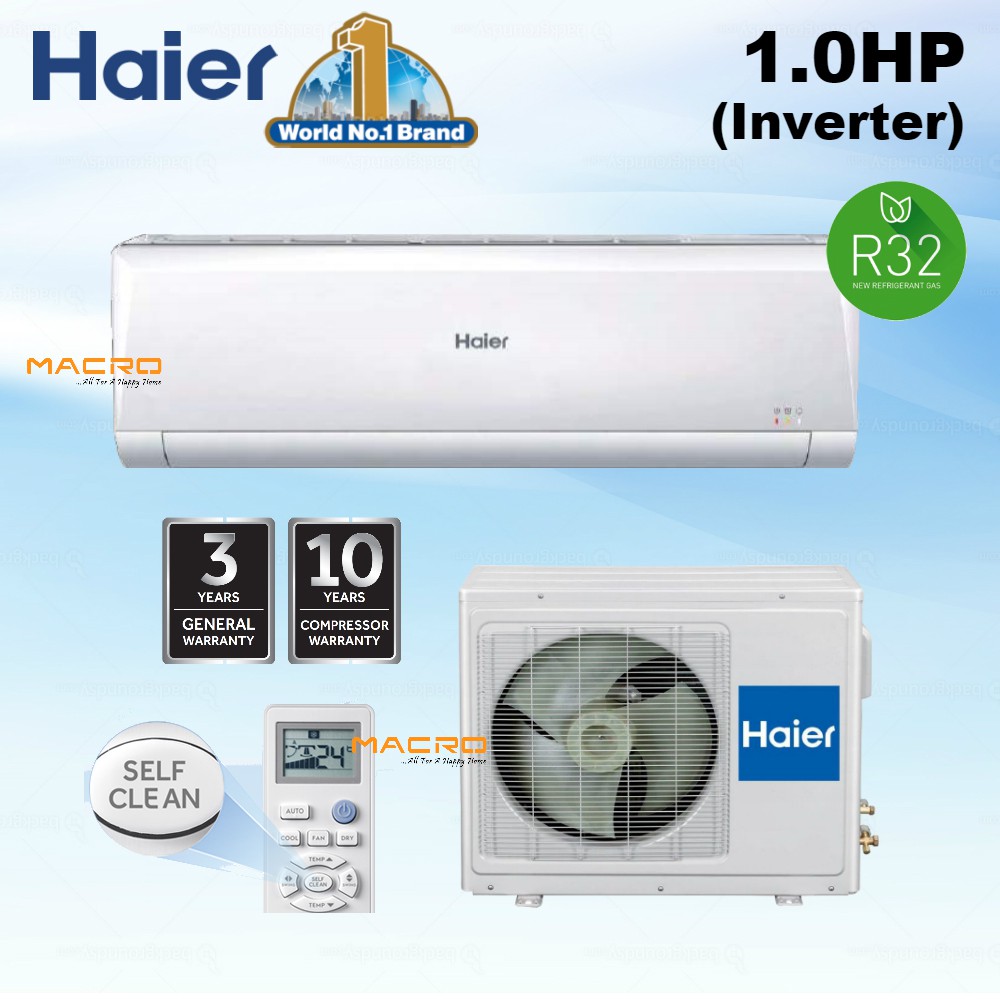 Inverter Haier Hisense 1hp Inverter Air Conditioner R32 Aircond Penghawa Dingin Shopee 7989