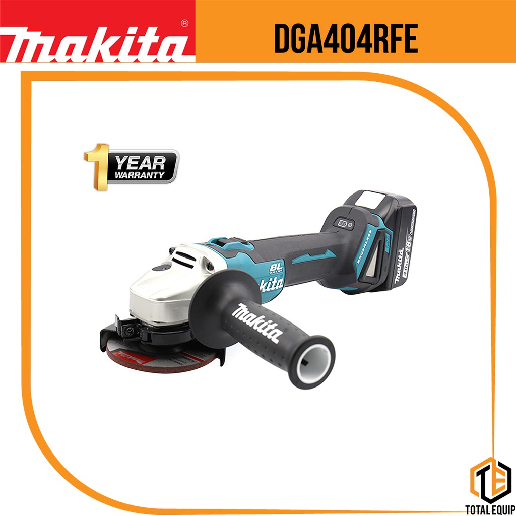 Makita DGA404RFE Cordless Angle Grinder, Brushless Motor, 4″(100mm