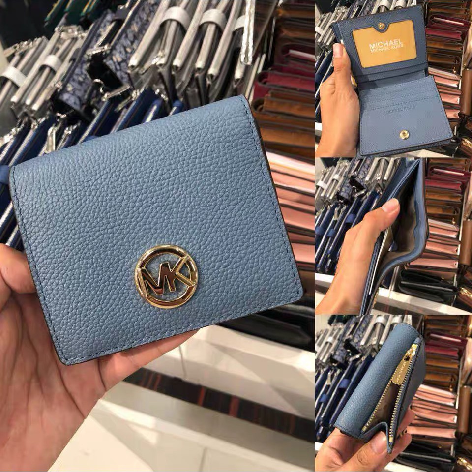 michael kors denim wallet