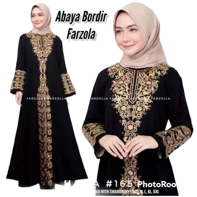 HITAM Wholesale Saudi Arabia Black Casual Robe/Abaya Turkey Saudi Arabia Black/Black Saudi Arabian Robe Embroidered Forzola Cloth