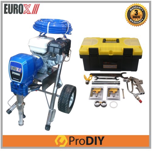 EUROX EPSH8900 4875W 6.5HP 230bar Airless Paint Sprayer c/w Hose