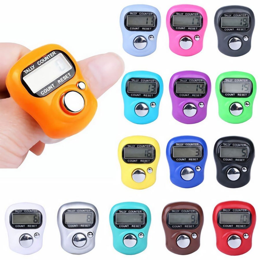 Tasbih Finger Counter Accurate with Delicate Touch Button Mini Plastic Shell Random Color