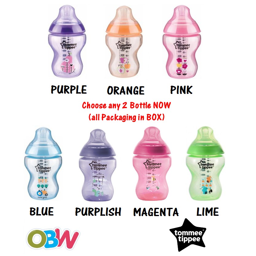 Tommee Tippee Closer To Nature 9oz Pp Tinted Twin Feeding Bottle