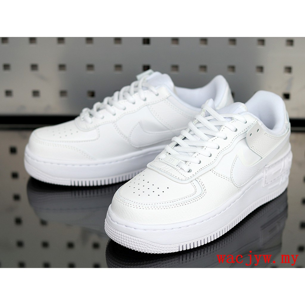100% original Nike Air Force 1 Shadow CI0919-100 all white sneakers size36- 39 | Shopee Malaysia