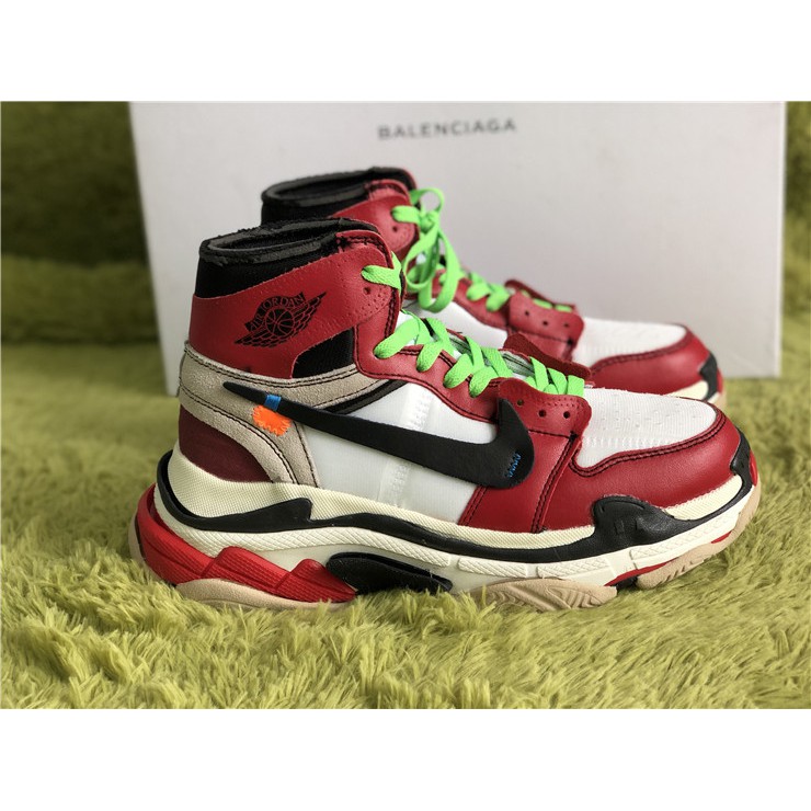 jordan 1 off white x balenciaga triple s