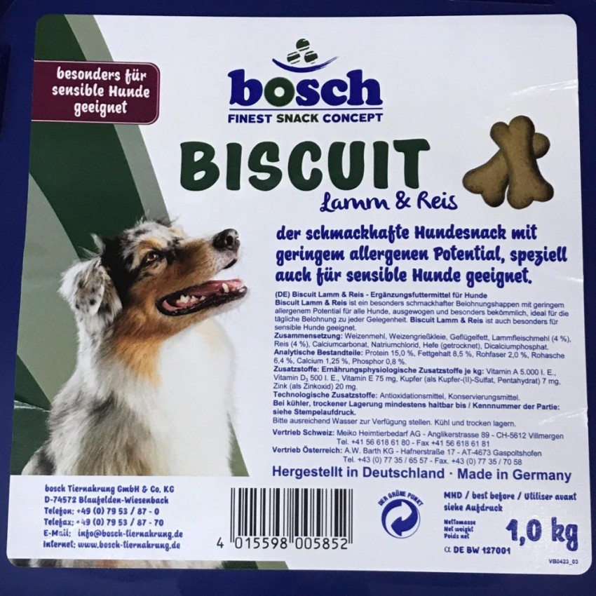 Bosch Biscuit Lamb Rice 1kg Shopee Malaysia