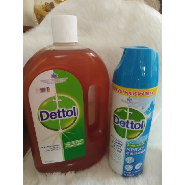 Dettol Antiseptic Disinfectant 1L + Spray 450ml Set (Cecair Pembasmi Kuman)