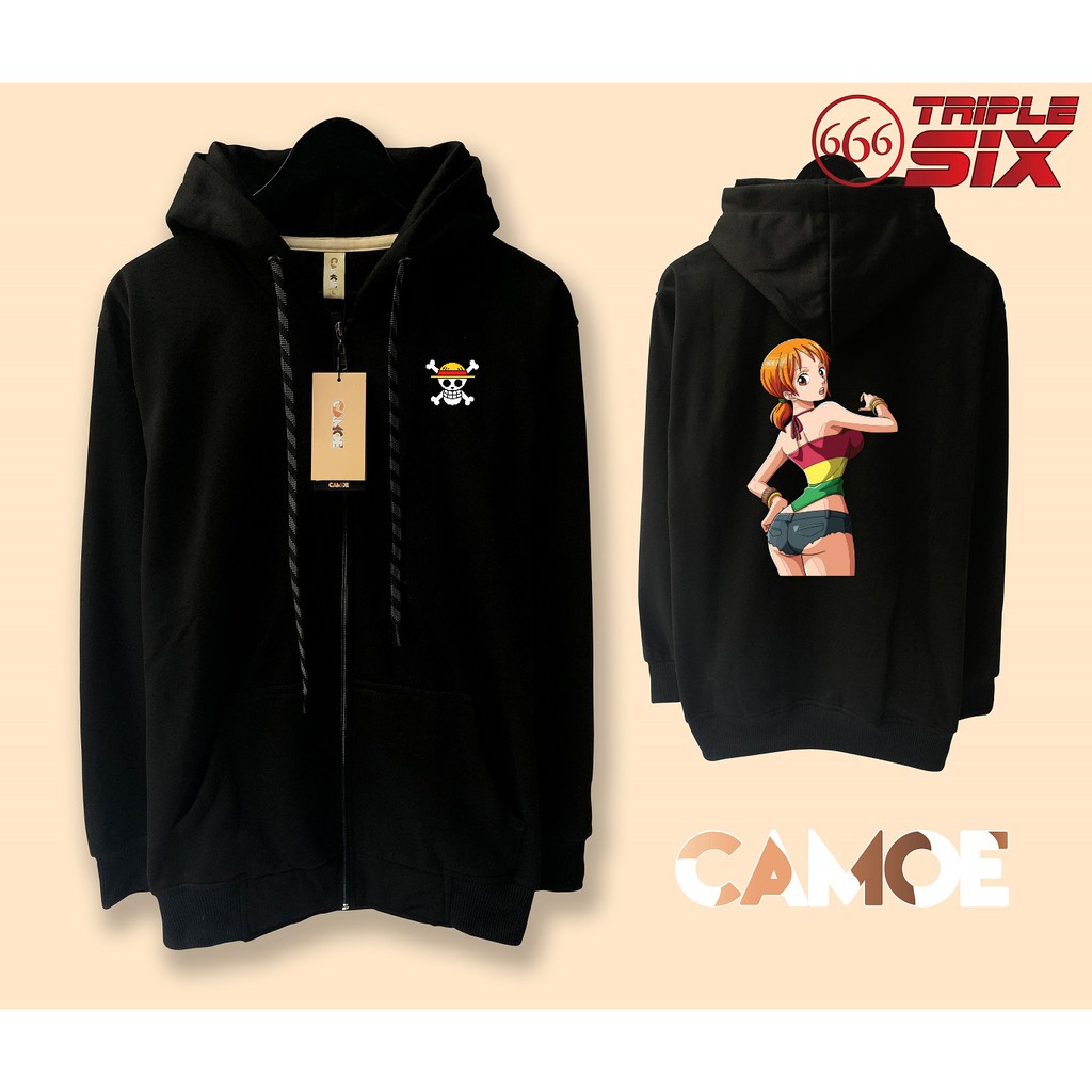One Piece Anime Zipper Hoodie Jacket Nami Thicc Tights Shopee Malaysia