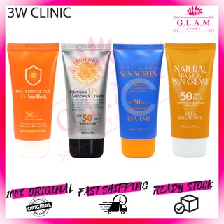 3W Clinic Intensive UV Sun Block Cream / Collagen Sunscreen / Natural Vita Moist / Multi Protection Sun Cream 70ml [GLAM
