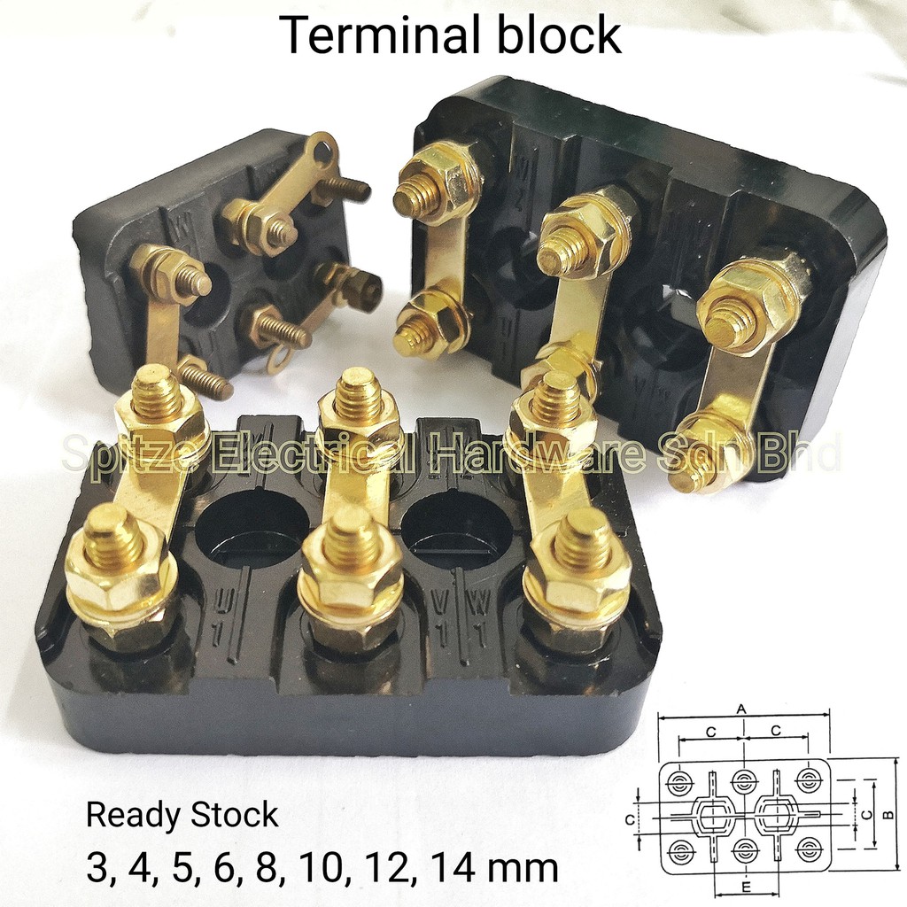 TB 312 MM Terminal Block / Electric Motor Transformer Cable
