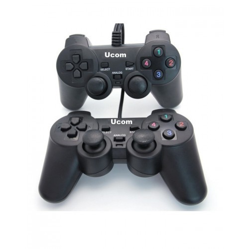 USB Twin PC Joystick Double Handle Gamepad Double Shock Vibration