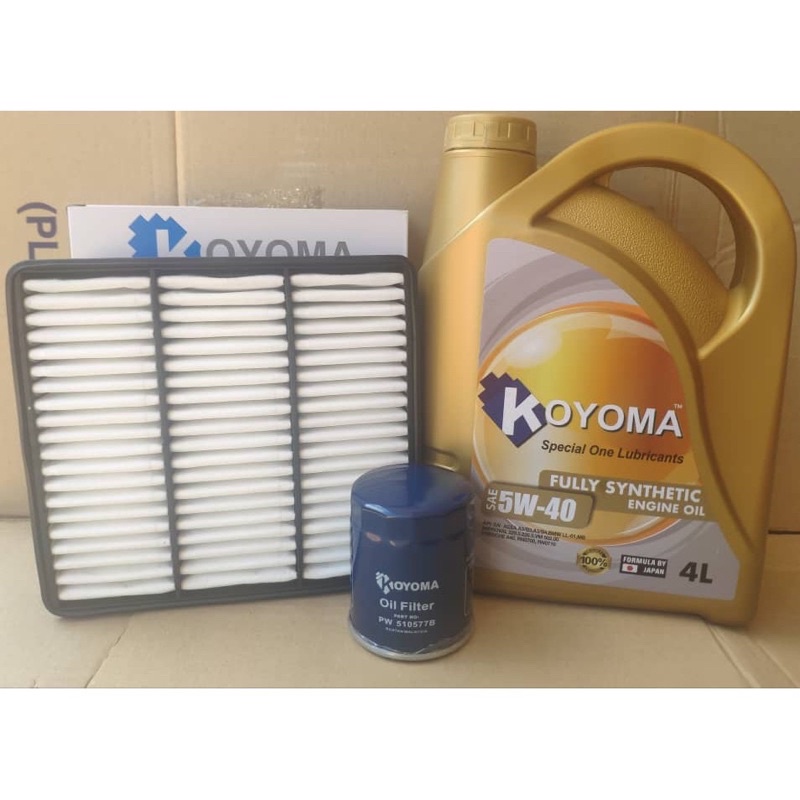 PROTON WIRA 1.6/WAJA 1.6 AIR FILTER + OIL FILTER + KOYOMA 5W40 FULLY