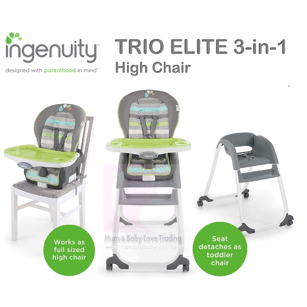 Ingenuity Trio 3 In 1 Baby High Chair With Recline Able Seat Piper Vesper 6 Months Till 22kg Shopee Malaysia