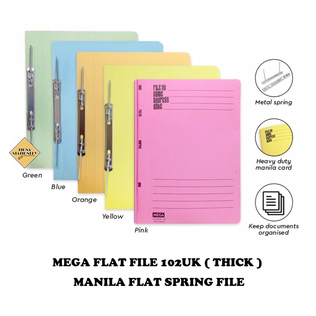 Mega Flat File 102UK Manila Flat Spring File / Manila File / Spring ...