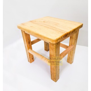  READY STOCK Solid Square Wooden Small Stool Kid Stool 