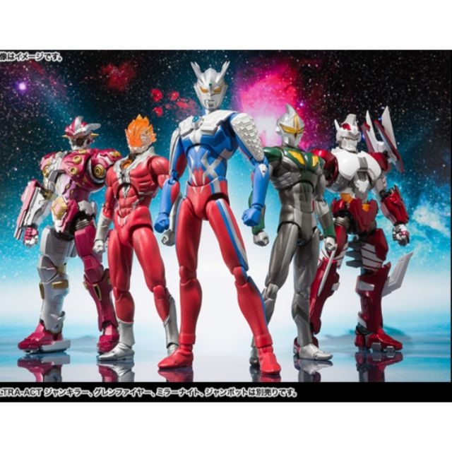 Ultra Act Ultraman Zero Jean Bot Set Mirrow Knight Glen Fire Japan Version Shopee Malaysia