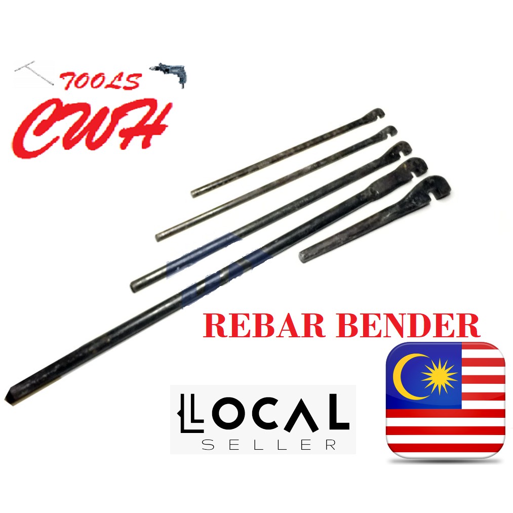 LOCAL REBAR BENDER BLACK COLOR /Steel bar Stick / Bengkok Besi Hi