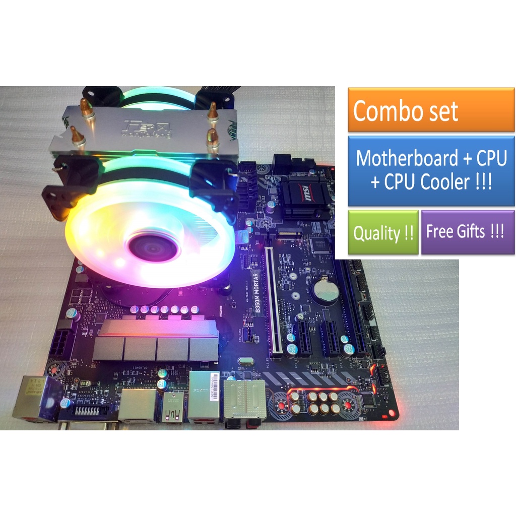 Gaming Combo Set AMD (DDR4) 4Core 3.5Ghz CPU + Gigabyte Asus