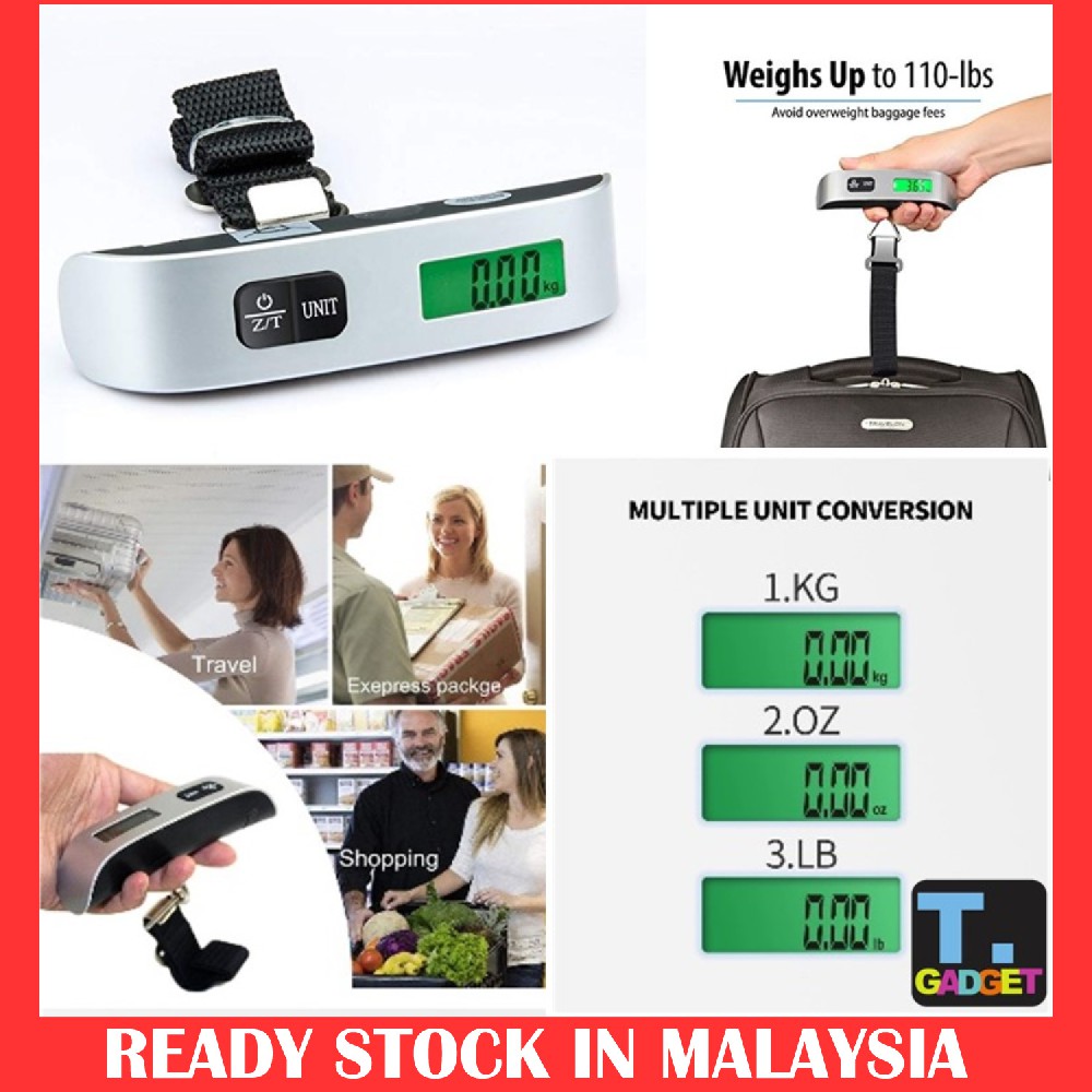 Electronic Luggage Scale Portable up to 50kg Hand Lifted LED Digital