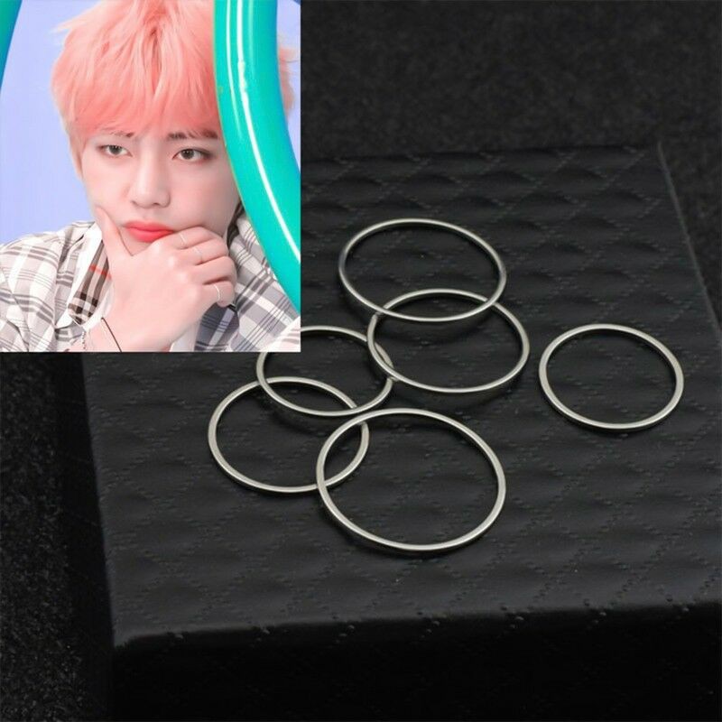 Kpop Bts Bangtan Boys V Ring Stainless Steel Tail Ring Jewelry Fashion Unisex Shopee Malaysia