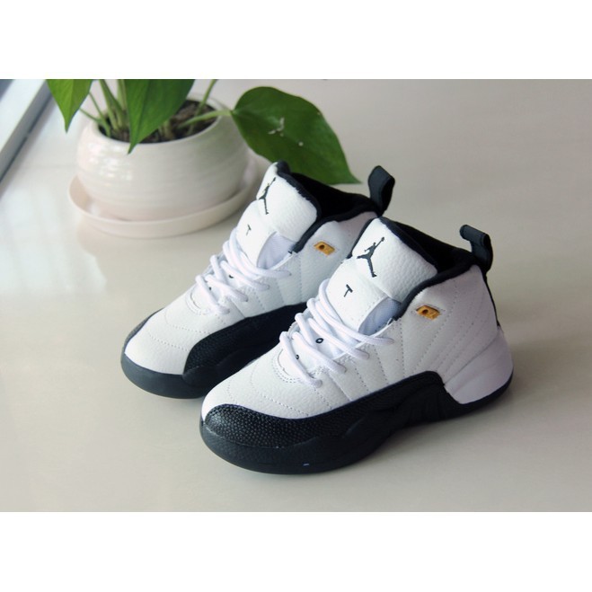 kids jordan 12 black