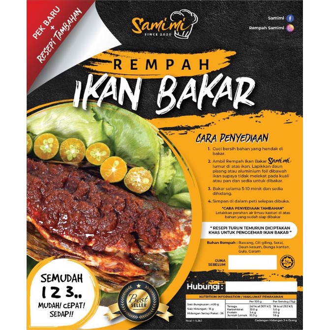 Rempah Ikan Bakar Samimi Ready Stock Shopee Malaysia