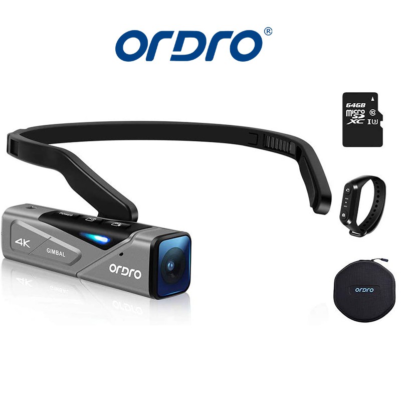 Ordro EP7 Ultra HD 4K FPV Video Camera Head Wearable 4K