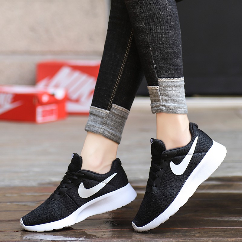 black nike running sneakers