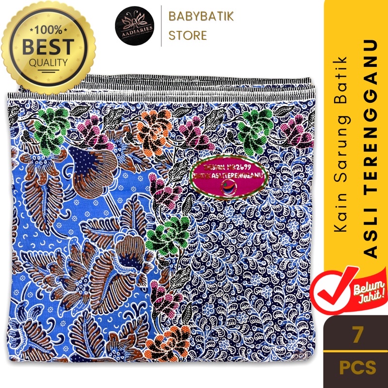 Asli Terengganu Kain Batik Borong (7 Helai) – Material Cotton 100%, Serap Air, Ready Stock, Kualiti Tinggi