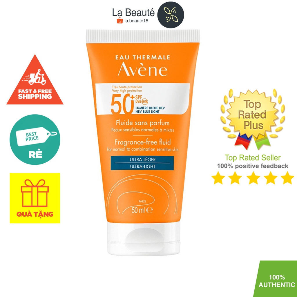 Avene Very High Protection Fluid Spf 50+ - Sunscreen 50ml (New Model)