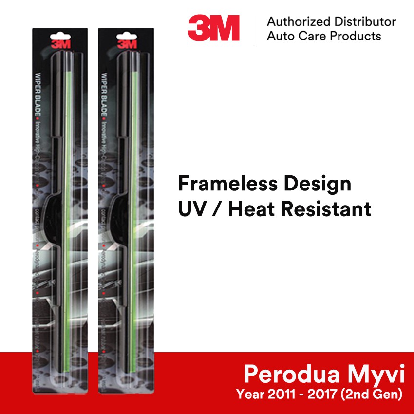 3M Frameless Wiper Blades UV Resistant Rubber - Perodua 