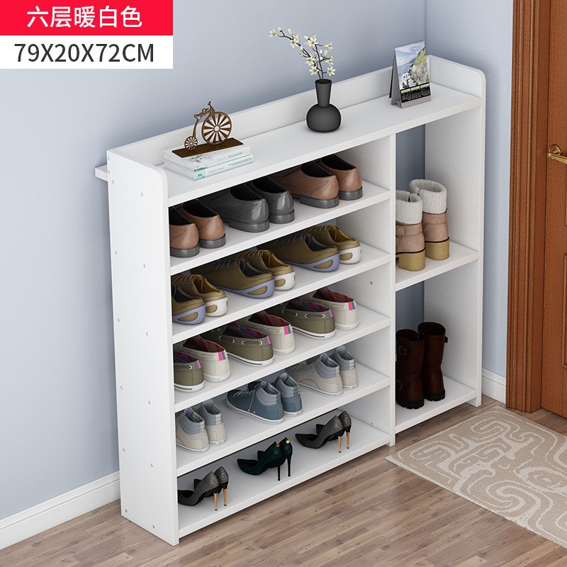 Treny Minimalist Wooden Shoes Shelf 6 Tier Shoe Rack Dark Brown White L237 Shopee Malaysia