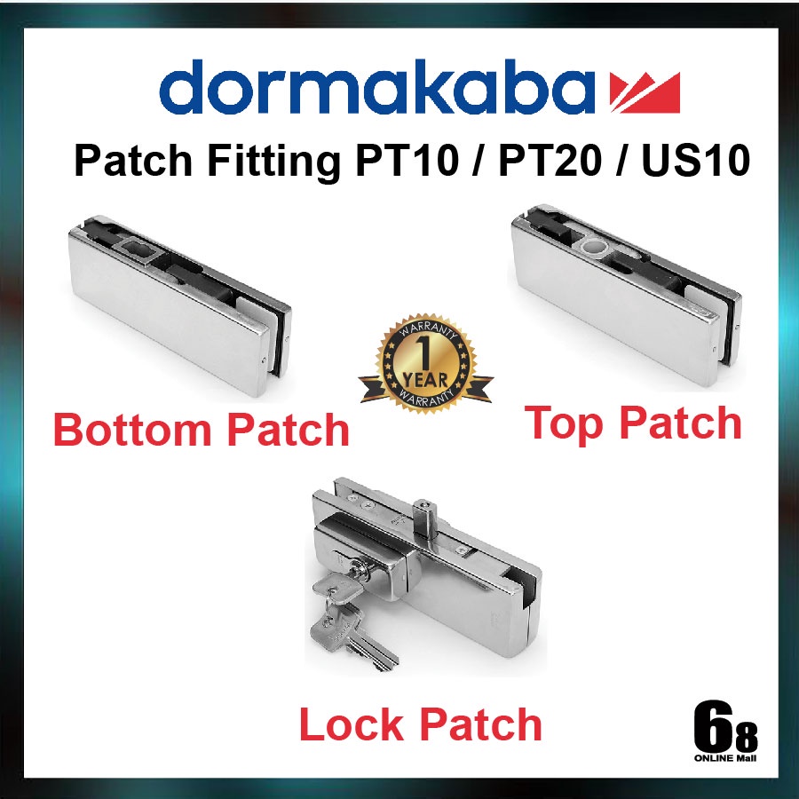 DORMA / DORMAKABA FT10 FT20 US10 Patch Fitting Bottom Patch Top
